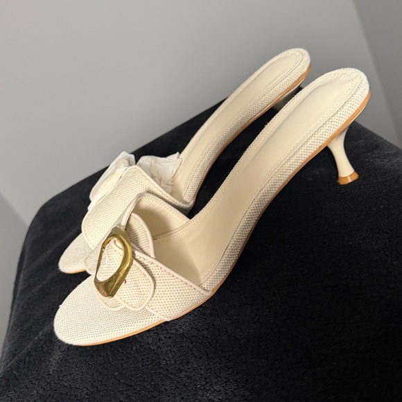 New-Buckle Slide Heeled Sandals for Women with 2.25 Inch Stiletto Heel - Picture 6 of 7